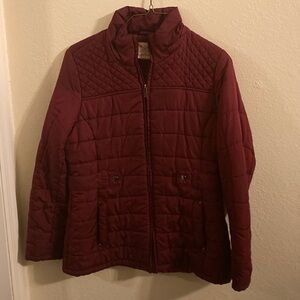 Faded Glory Women's Burgundy Puffer Jacket